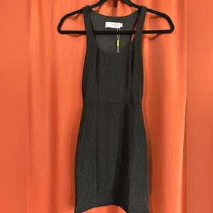 NWT Meshki Sparkly Low Scoop Eva Mini Dress Womens XS